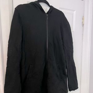 Black XL Vitaly Hoodie w/asymmetric hemline
